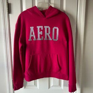 AERO PINK SPARKLE HOODIE Pullover by Aeropostale Sz XL Extra Large FUSCHIA